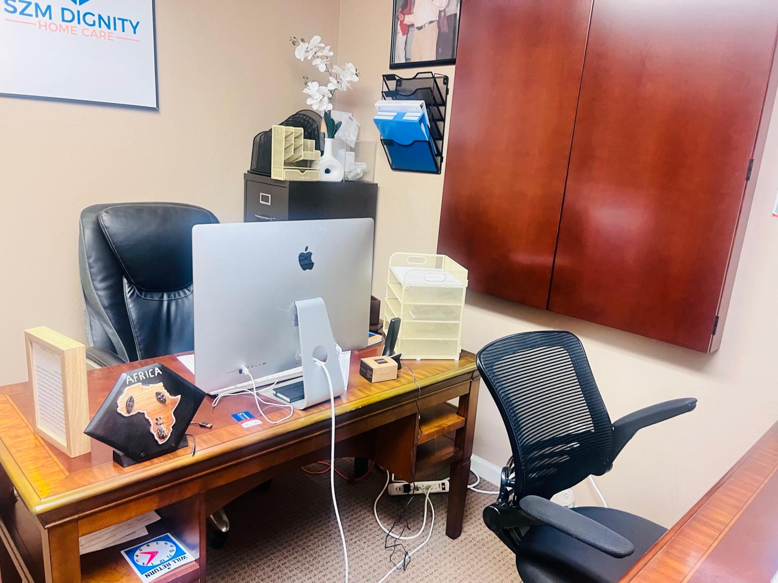 SZM Dignity Transportation Services office workspace
